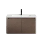 Lomis BS03金絲楠懸浮浴室櫃白底商品去背圖